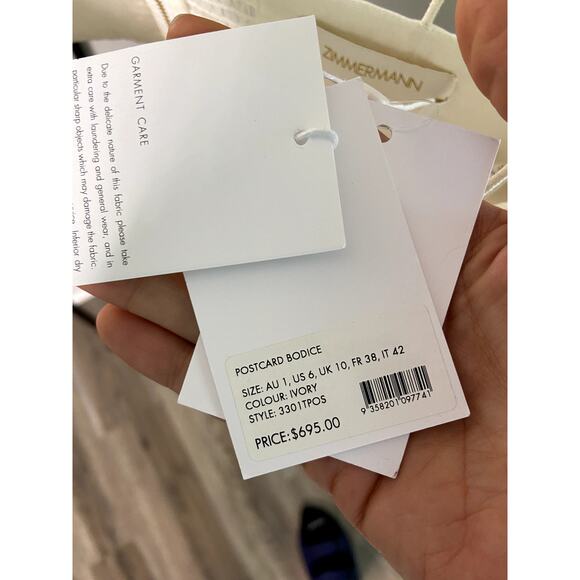 Zimmermann Postcard Bodice Top size US 6 - Picture 5 of 10